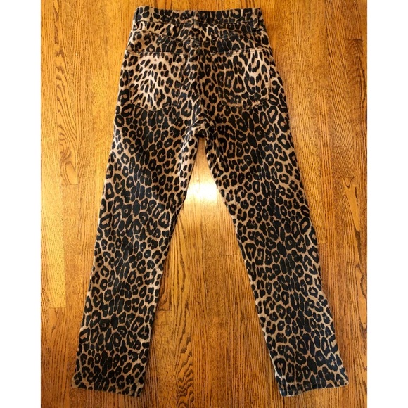 Zara Leopard Print Jeans Size 24 - Picture 2 of 2